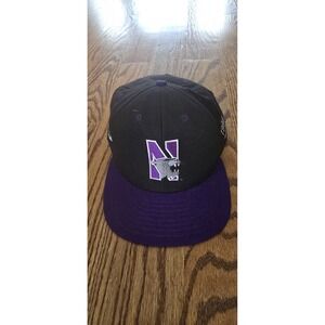 Vntg '96 Northwestern University Rose Bowl Hat/ Cap Black Adult Snapback Closure